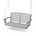 thumbnail image 1 of Wildridge Classic Porch Swing, Light Gray - Outdoor Weather Resistant Recycled Plastic Furniture for Patio, 1 of 4