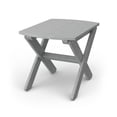 thumbnail image 1 of Wildridge Classic Rectangular Side Table, Light Gray - Outdoor Weather Resistant Recycled Plastic Furniture for Patio, 1 of 4