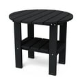 thumbnail image 1 of Wildridge Classic Round Side Table, Black - Outdoor Weather Resistant Recycled Plastic Furniture for Patio, 1 of 4