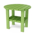 thumbnail image 1 of Wildridge Classic Round Side Table, Lime Green - Outdoor Weather Resistant Recycled Plastic Furniture for Patio, 1 of 4
