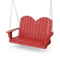 thumbnail image 1 of Wildridge Classic Savannah Porch Swing, Cardinal Red - Outdoor Weather Resistant Recycled Plastic Furniture for Patio, 1 of 4