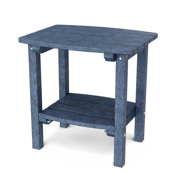 Wildridge Classic Side Table, Patriot Blue - Outdoor Weather Resistant Recycled Plastic Furniture for Patio