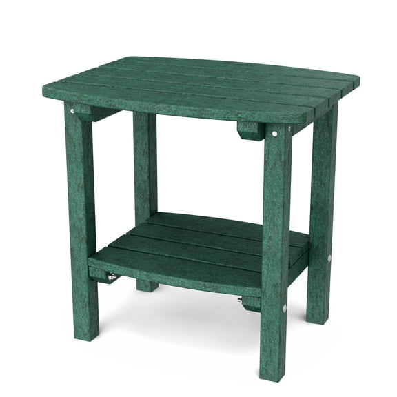 Wildridge Classic Side Table, Turf Green - Outdoor Weather Resistant Recycled Plastic Furniture for Patio