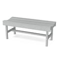 thumbnail image 1 of Wildridge Classic Vineyard Bench, Light Gray - Outdoor Weather Resistant Poly Lumber Bench for Patio, Deck, Garden, 1 of 4