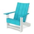 thumbnail image 1 of Wildridge Contemporary Adirondack Chair, Aruba Blue and White - All-Weather Recycled Plastic Furniture for Patio, Deck, Lawn, 1 of 2