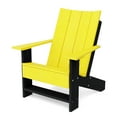 thumbnail image 1 of Wildridge Contemporary Adirondack Chair, Lemon Yellow and Black - All-Weather Recycled Plastic Furniture for Patio, Deck, Lawn, 1 of 2