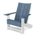 thumbnail image 1 of Wildridge Contemporary Adirondack Chair, Patriot Blue and White - All-Weather Recycled Plastic Furniture for Patio, Deck, Lawn, 1 of 2
