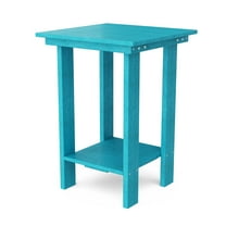 Wildridge Contemporary Balcony Table, Aruba Blue - Outdoor Weather Resistant Recycled Plastic Furniture for Patio