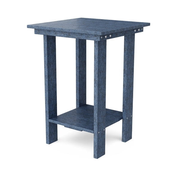 Wildridge Contemporary Balcony Table, Patriot Blue - Outdoor Weather Resistant Recycled Plastic Furniture for Patio
