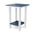 thumbnail image 1 of Wildridge Contemporary Balcony Table, Patriot Blue and White - Outdoor Weather Resistant Recycled Plastic Furniture for Patio, 1 of 2