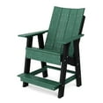 thumbnail image 1 of Wildridge Contemporary High Adirondack Chair, Turf Green and Black - All-Weather Recycled Plastic Furniture for Patio, Deck, Lawn, 1 of 2