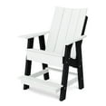 thumbnail image 1 of Wildridge Contemporary High Adirondack Chair, White and Black - All-Weather Recycled Plastic Furniture for Patio, Deck, Lawn, 1 of 2