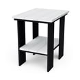 thumbnail image 1 of Wildridge Contemporary Side Table, White and Black - Outdoor Weather Resistant Recycled Plastic Furniture for Patio, 1 of 2
