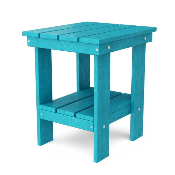 Wildridge Freedom Side Table, Aruba Blue - Outdoor Weather Resistant Recycled Plastic Furniture for Patio