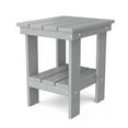 thumbnail image 1 of Wildridge Freedom Side Table, Light Gray - Outdoor Weather Resistant Recycled Plastic Furniture for Patio, 1 of 5