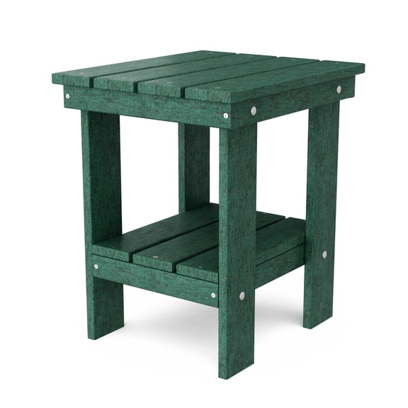 Wildridge Freedom Side Table, Turf Green - Outdoor Weather Resistant Recycled Plastic Furniture for Patio
