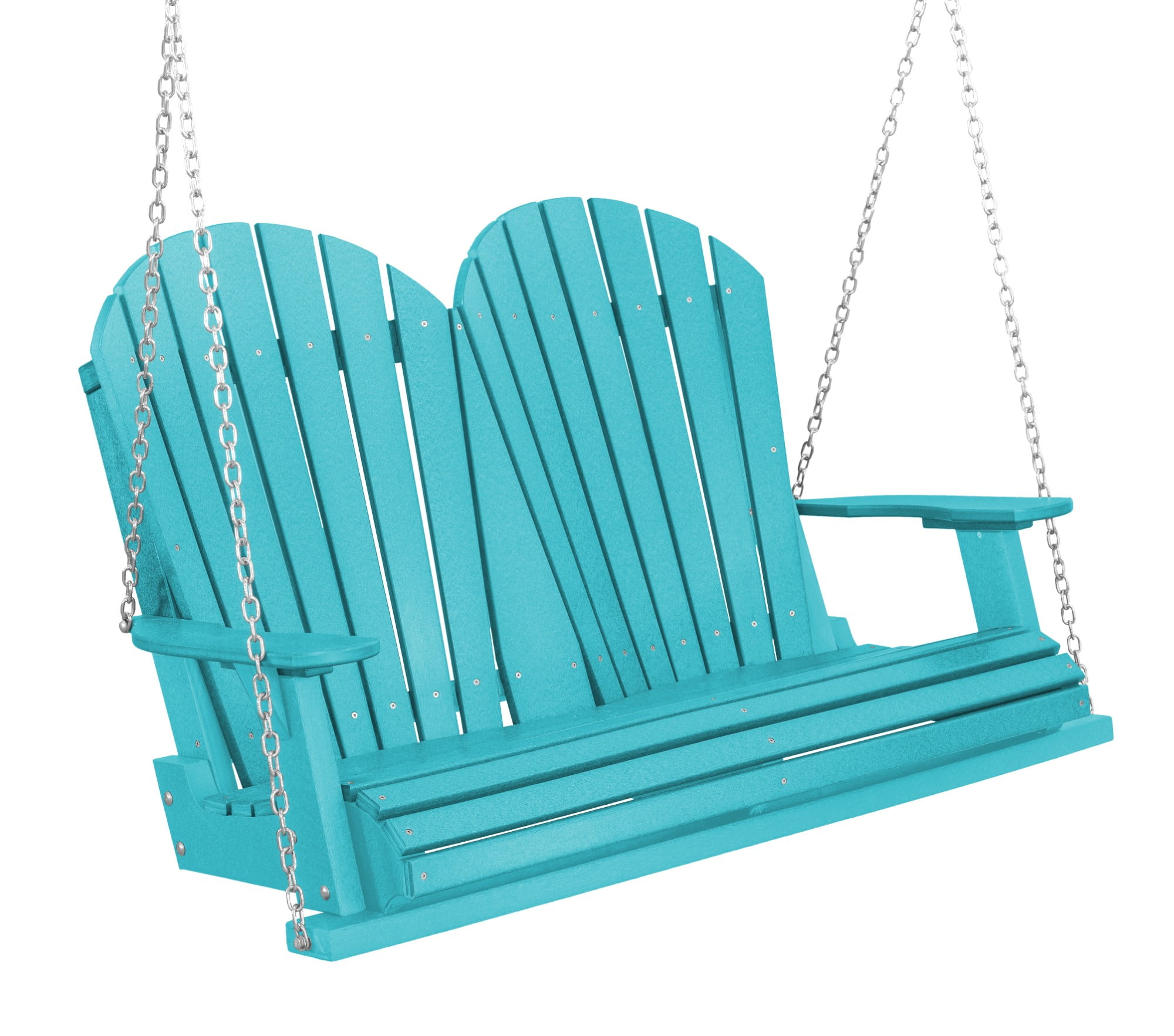 Aruba Blue HDPE 2-Person Outdoor Porch Swing