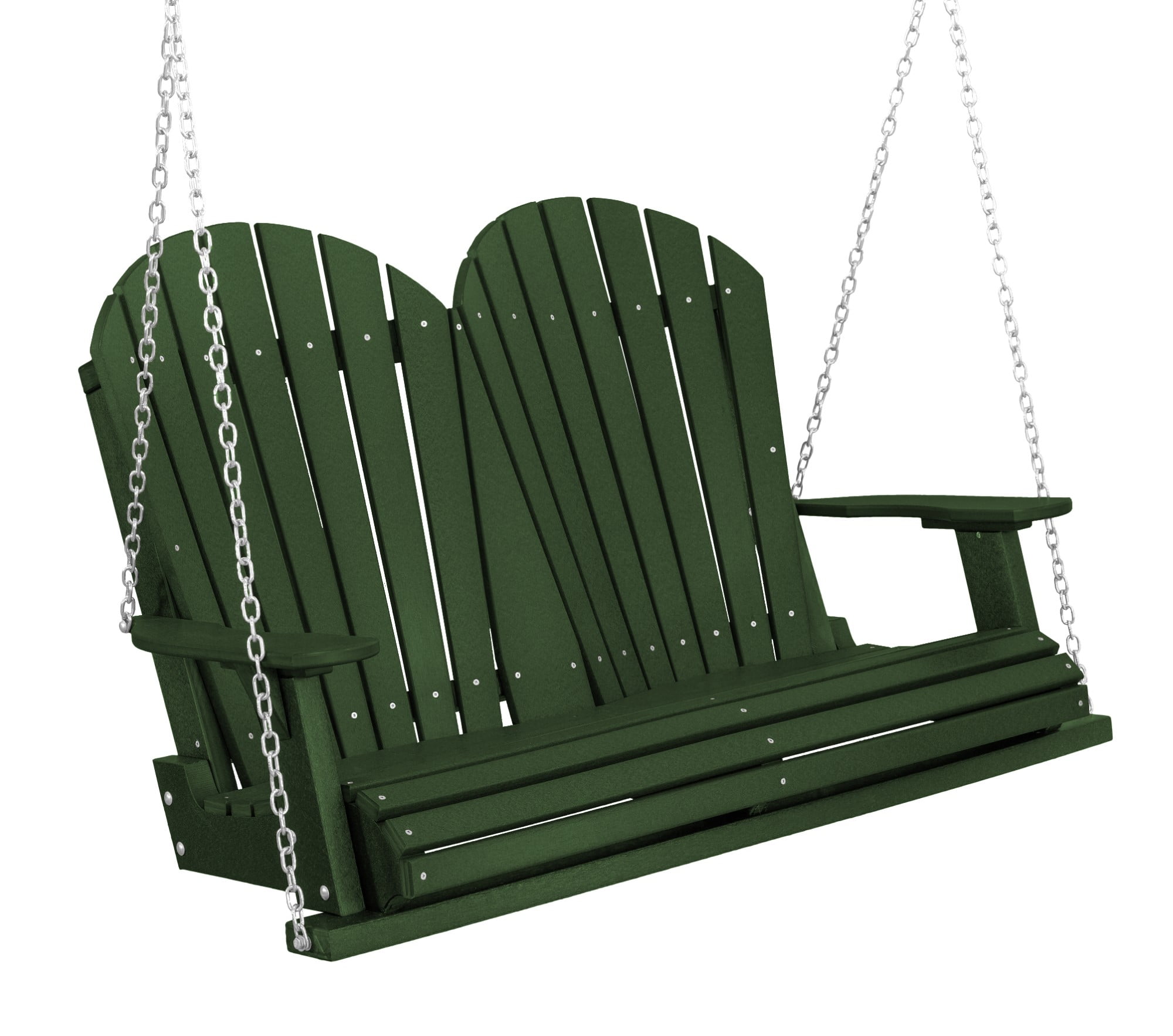 Turf Green HDPE 2-Seat Outdoor Porch Swing