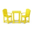 thumbnail image 1 of Wildridge Heritage 3-Piece Patio Counter Set, Lemon Yellow - Outdoor Weather Resistant Recycled Plastic Furniture for Patio, 1 of 4