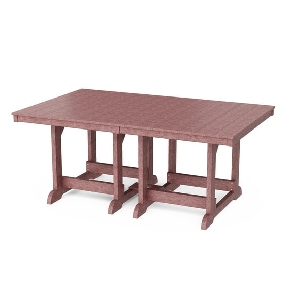 Wildridge Heritage 44"x72" Dining Table, Cherrywood - Outdoor Weather Resistant Recycled Plastic Furniture for Patio