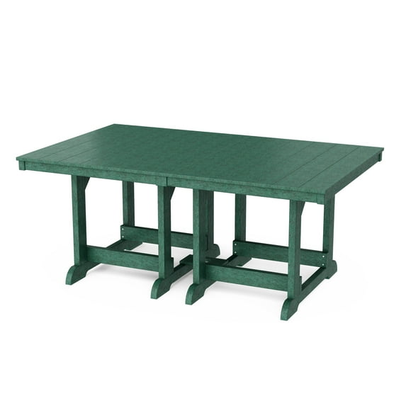 Wildridge Heritage 44"x72" Dining Table, Turf Green - Outdoor Weather Resistant Recycled Plastic Furniture for Patio