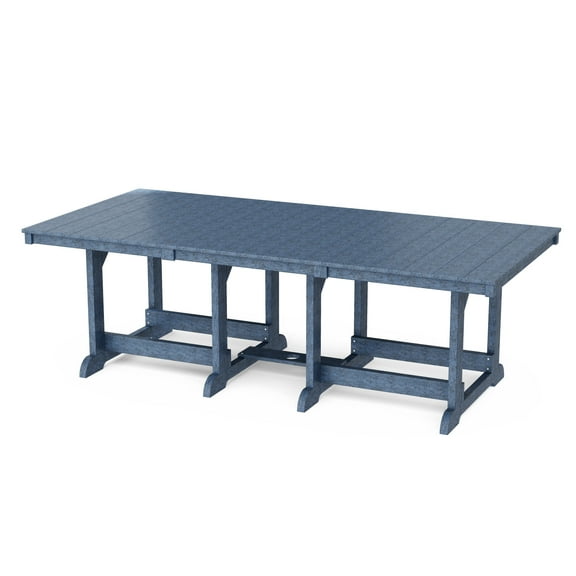 Wildridge Heritage 44"x94" Dining Table, Patriot Blue - Outdoor Weather Resistant Recycled Plastic Furniture for Patio