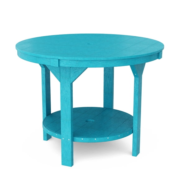 Wildridge Heritage 48" Pub Counter Table, Aruba Blue - Outdoor Weather Resistant Recycled Plastic Furniture for Patio