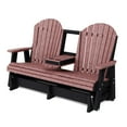 thumbnail image 1 of Wildridge Heritage 5' Glider with Console Glider, Cherrywood and Black - Outdoor Weather Resistant Recycled Plastic Furniture for Patio, 1 of 2