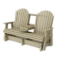 thumbnail image 1 of Wildridge Heritage 5' Glider with Console Glider, Weathered Wood - Outdoor Weather Resistant Recycled Plastic Furniture for Patio, 1 of 4