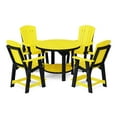 thumbnail image 1 of Wildridge Heritage 5-Piece 48" Pub Counter Set, Lemon Yellow and Black - Outdoor Weather Resistant Recycled Plastic Furniture for Patio, 1 of 4