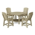 thumbnail image 1 of Wildridge Heritage 5-Piece 48" Pub Counter Set, Weathered Wood - Outdoor Weather Resistant Recycled Plastic Furniture for Patio, 1 of 6