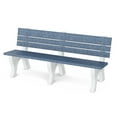 thumbnail image 1 of Wildridge Heritage 6' Park Bench, Patriot Blue and White - Outdoor All-Weather HDPE Furniture, 1 of 3