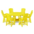 thumbnail image 1 of Wildridge Heritage 7-Piece 60" Pub Counter Set, Lemon Yellow - Outdoor Weather Resistant Recycled Plastic Furniture for Patio, 1 of 7