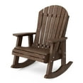 thumbnail image 1 of Wildridge Heritage Adirondack Rocking Chair, Tudor Brown - Outdoor Weather Resistant HDPE Rocking Chair for Patio, Deck, Fire Pit, 1 of 1