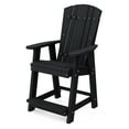 thumbnail image 1 of Wildridge Heritage Balcony Counter Chair, Black - Outdoor Weather Resistant Recycled Plastic Furniture for Patio, 1 of 4