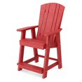 thumbnail image 1 of Wildridge Heritage Balcony Counter Chair, Cardinal Red - Outdoor Weather Resistant Recycled Plastic Furniture for Patio, 1 of 4