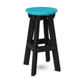 thumbnail image 1 of Wildridge Heritage Barstool, Aruba Blue and Black - Outdoor Weather Resistant Recycled Plastic Furniture for Patio, 1 of 1
