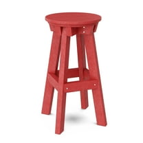 Wildridge Heritage Barstool, Cardinal Red - Outdoor Weather Resistant Recycled Plastic Furniture for Patio