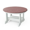 thumbnail image 1 of Wildridge Heritage Conversation Table, Cherrywood and White - Outdoor Weather Resistant Recycled Plastic Furniture for Patio, 1 of 1