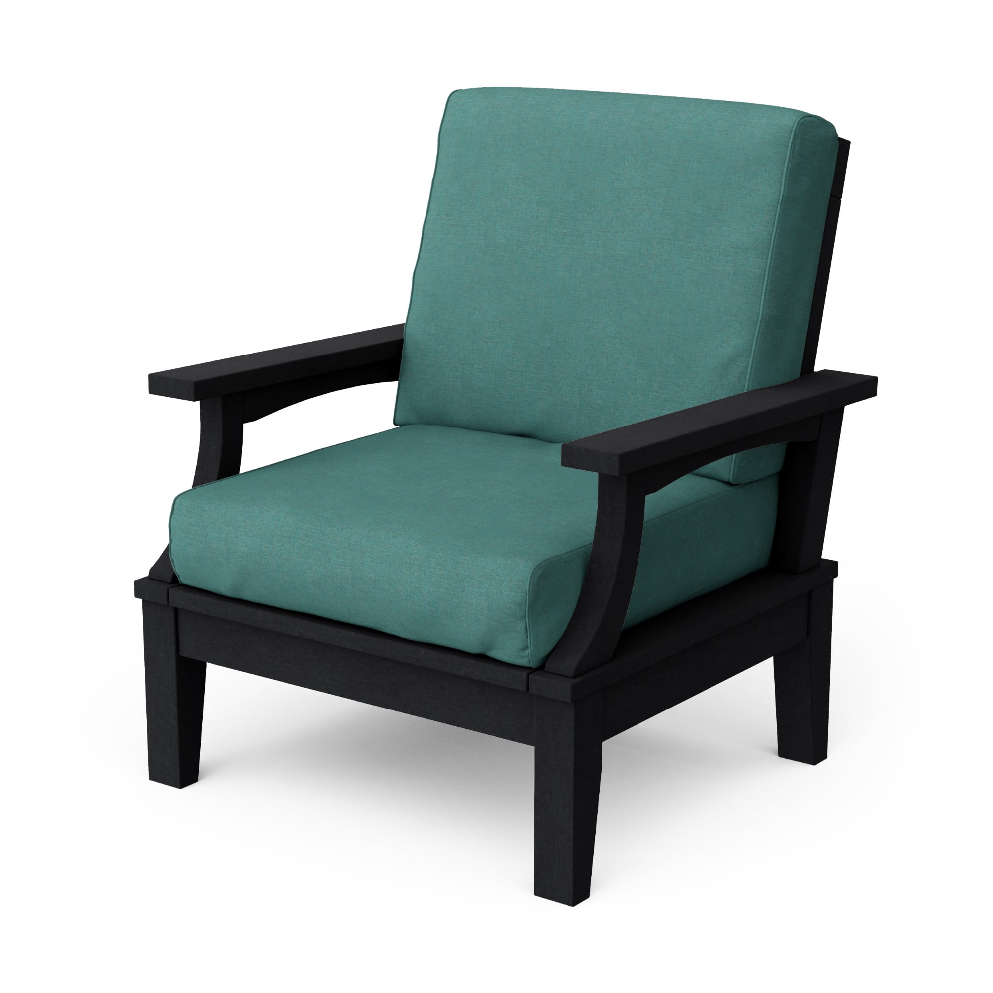 Wildridge Heritage Deep Seating Chair, Black with Cast Lagoon Cushions ...