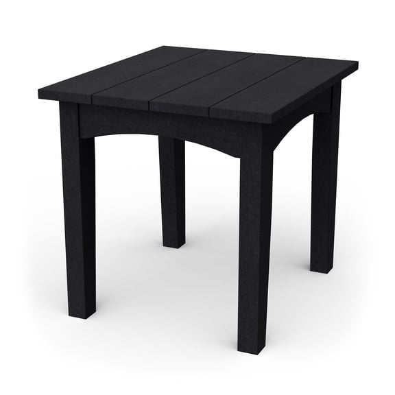 Wildridge Heritage Deep Seating End Table, Black - Outdoor Weather Resistant Recycled Plastic Furniture for Patio