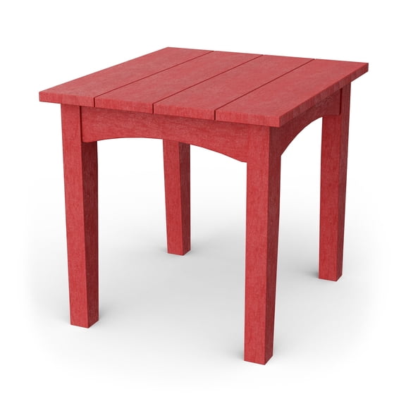 Wildridge Heritage Deep Seating End Table, Cardinal Red - Outdoor Weather Resistant Recycled Plastic Furniture for Patio