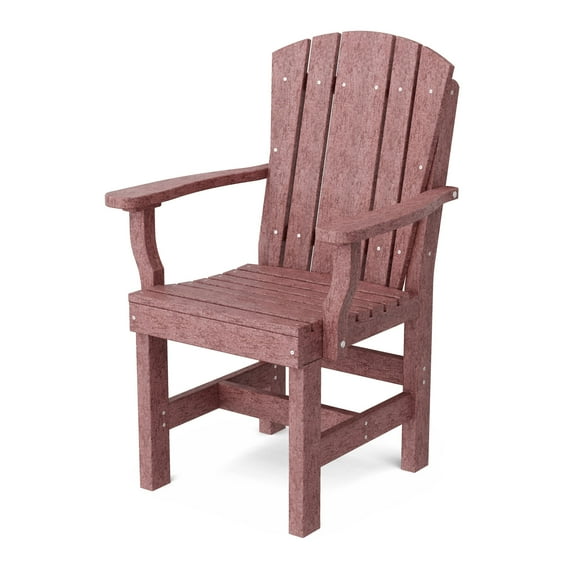 Wildridge Heritage Dining Arm Chair, Cherrywood - Outdoor Weather Resistant Recycled Plastic Furniture for Patio
