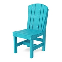 Wildridge Heritage Dining Side Chair, Aruba Blue - Outdoor Weather Resistant Recycled Plastic Furniture for Patio