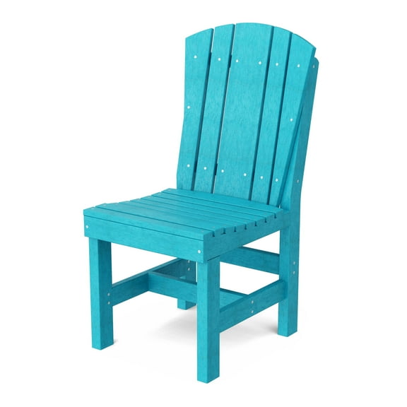 Wildridge Heritage Dining Side Chair, Aruba Blue - Outdoor Weather Resistant Recycled Plastic Furniture for Patio