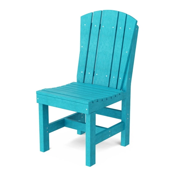 Wildridge Heritage Dining Side Chair, Aruba Blue - Outdoor Weather Resistant Recycled Plastic Furniture for Patio