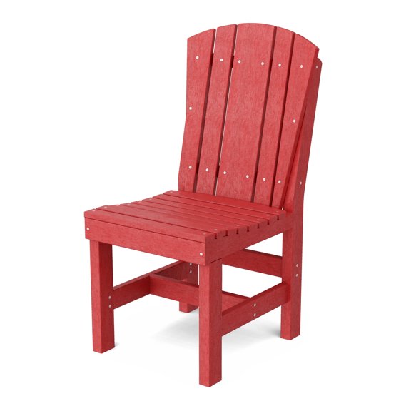 Wildridge Heritage Dining Side Chair, Cardinal Red - Outdoor Weather Resistant Recycled Plastic Furniture for Patio