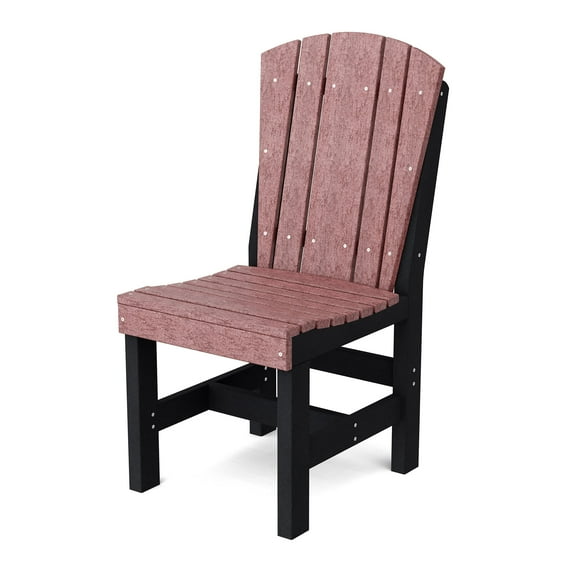 Wildridge Heritage Dining Side Chair, Cherrywood and Black - Outdoor Weather Resistant Recycled Plastic Furniture for Patio