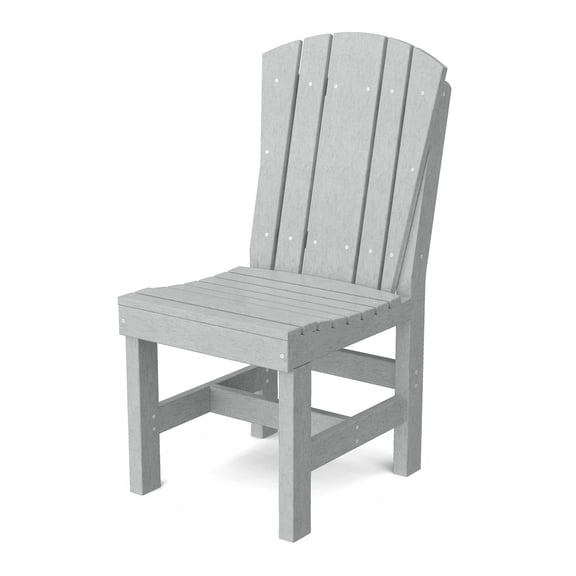 Wildridge Heritage Dining Side Chair, Light Gray - Outdoor Weather Resistant Recycled Plastic Furniture for Patio