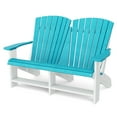 thumbnail image 1 of Wildridge Heritage Double Adirondack, Aruba Blue and White - All-Weather Recycled Plastic Furniture for Patio, Deck, Lawn, 1 of 2